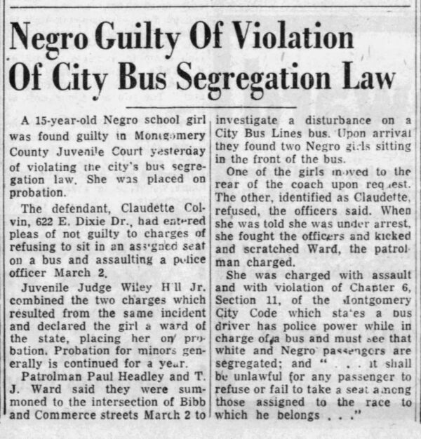 Scan of a newspaper clipping.