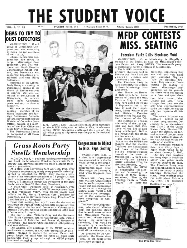 The front page of a newspaper titled 