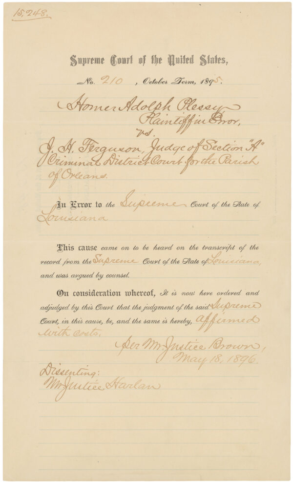 Yellowed document with printed and hand-written portions.
